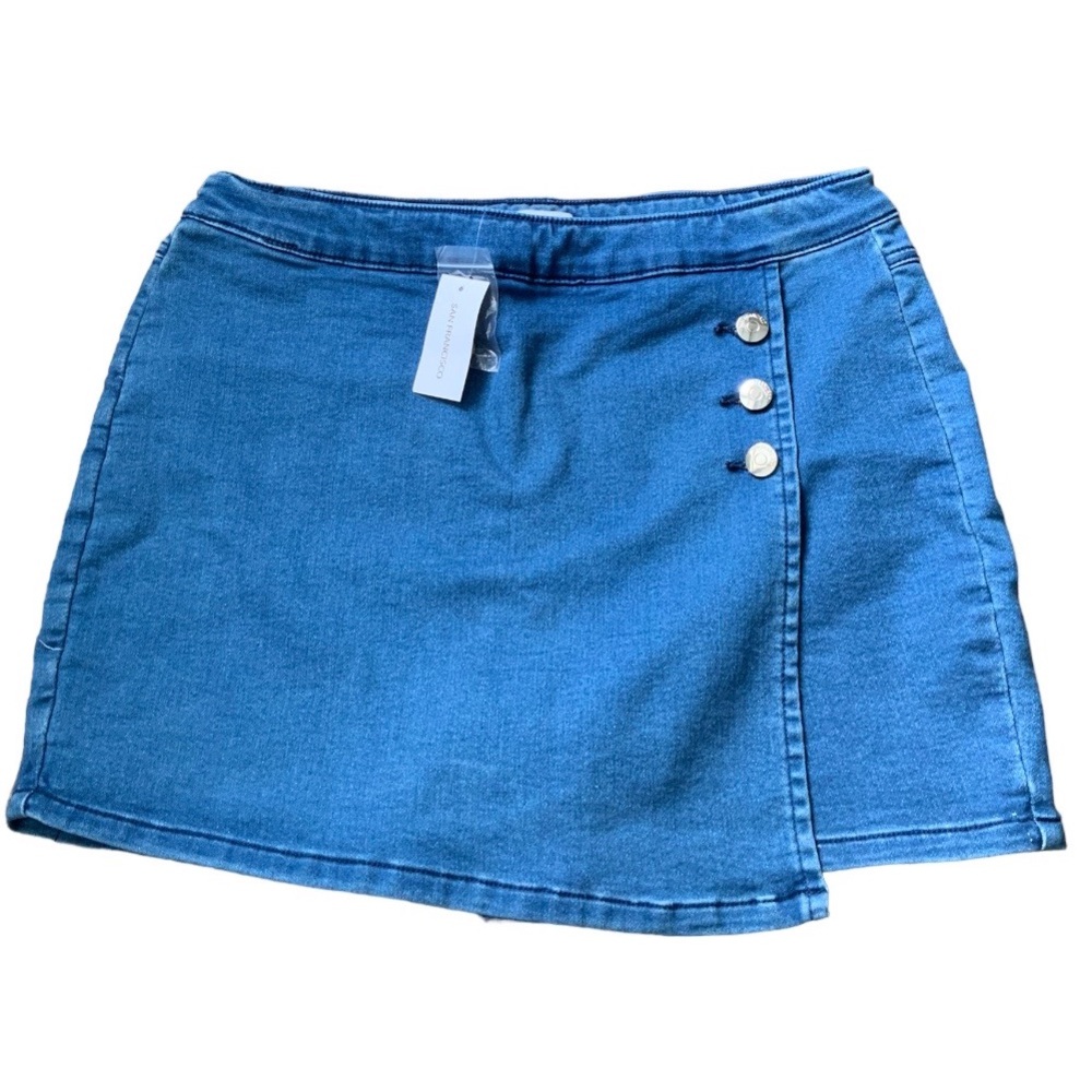 SANFRANCISCO Denim Skort Shorts Skirt Women’s Size Large BRAND NEW Regular